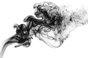 AI generated Graceful Black and White Smoke Abstract png