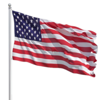 AI generated American Flag Waving png