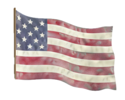 ai generiert amerikanisch Flagge winken png