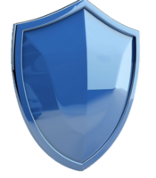 AI generated Blue Shiny Protective Shield Icon png