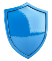 AI generated Blue Shiny Protective Shield Icon png