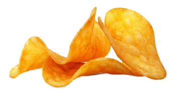 ai generiert knusprig Kartoffel Chips verschütten png