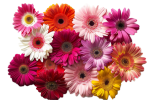 ai generado vistoso gerbera margaritas png