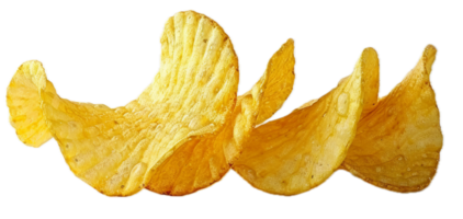 ai gegenereerd krokant aardappel chips morsen PNG