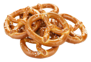 AI generated Stacked Salted Pretzels png