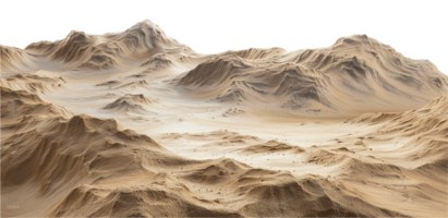AI generated Desert Sand Dunes Textured Landscape png