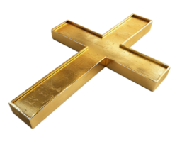 AI generated Golden Cross png