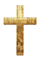 AI generated Golden Cross png