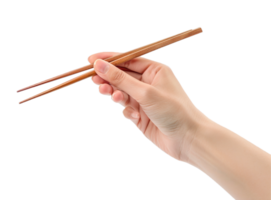 AI generated Hand Skillfully Holding Bamboo Chopsticks png