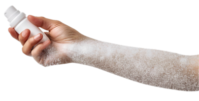 ai generiert Hand bedeckt im Seife Schaum png