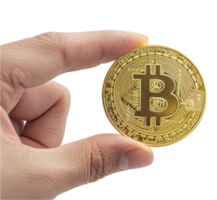 AI generated Hand Holding Bitcoin png