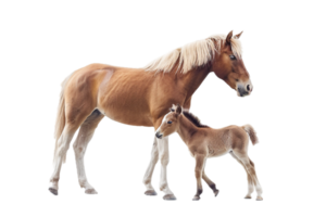 AI generated Adult Horse and Foal png