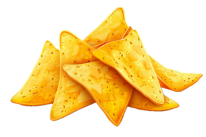 ai gegenereerd hoop van pittig tortilla chips PNG