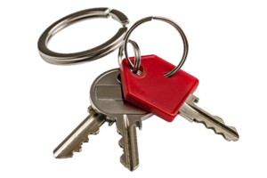 AI generated House Keys with Wooden Keychain png