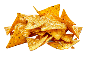 ai generiert Haufen von würzig Tortilla Chips png