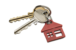 AI generated House Keys with Wooden Keychain png