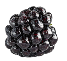 ai generado maduro moras con hojas png