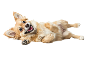 AI generated Happy Jack Russell Terrier Puppy Lying Down png