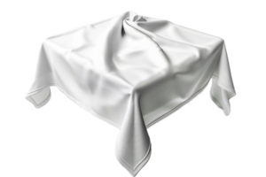 AI generated Elegant Table Setting with White Napkin and Silverware png