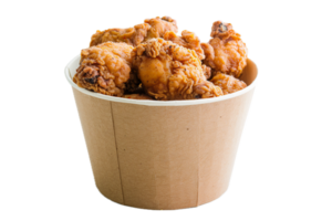 AI generated Crispy Fried Chicken in a Paper Bucket png