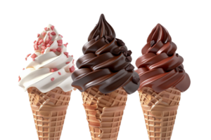 AI generated Strawberry Soft Serve Ice Cream with Chocolate Shavings png