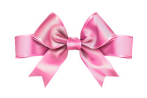 AI generated Pink Satin Ribbon Bow png