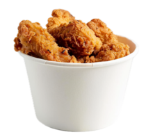 AI generated Crispy Fried Chicken in a Paper Bucket png