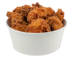 AI generated Crispy Fried Chicken in a Paper Bucket png