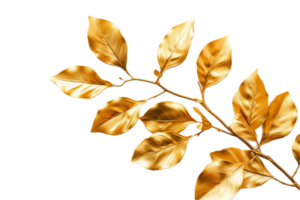 ai generiert golden Blatt Ast png