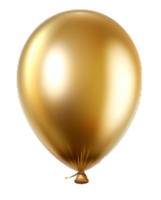 ai generato tre d'oro palloncini con elegante nastri png