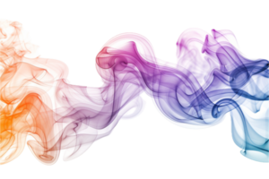 AI generated Abstract Colorful Smoke Waves png