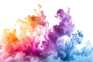 AI generated Abstract Colorful Smoke Waves png