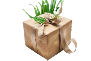 ai generiert umweltfreundlich Geschenk Box png