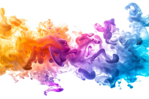 AI generated Abstract Colorful Smoke Waves png