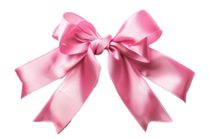 AI generated Pink Satin Ribbon Bow png