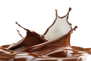 ai gegenereerd spatten melk en chocola mengsel PNG