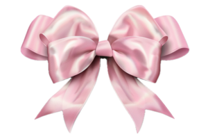 AI generated Pink Satin Ribbon Bow png