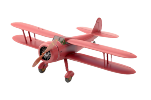 AI generated Vintage Blue Model Airplane 3D png