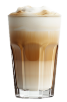 ai generado en capas latté macchiato en un claro vaso png