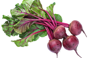 AI generated Fresh Beetroots with Leaves png