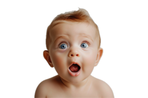 AI generated Surprised Baby with Wide Eyes png