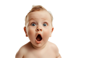 AI generated Surprised Baby with Wide Eyes png