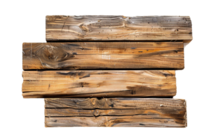 ai generato impilati rustico di legno taglio tavole png