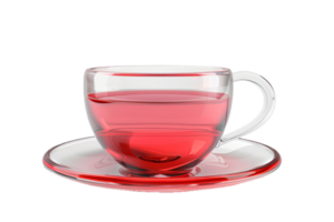 ai généré éclaboussure de rouge liquide dans verre tasse png