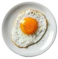 AI generated Sunny Side Up Egg on White Plate png