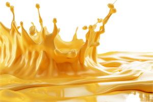 ai generado chapoteo en queso bloquear png