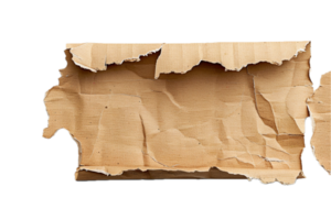 AI generated Torn Cardboard Piece png