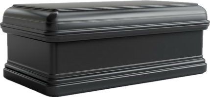 AI generated Elegant Black Casket png