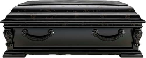 AI generated Elegant Black Casket png