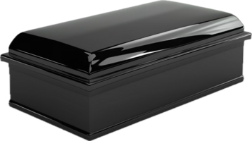 AI generated Elegant Black Casket png